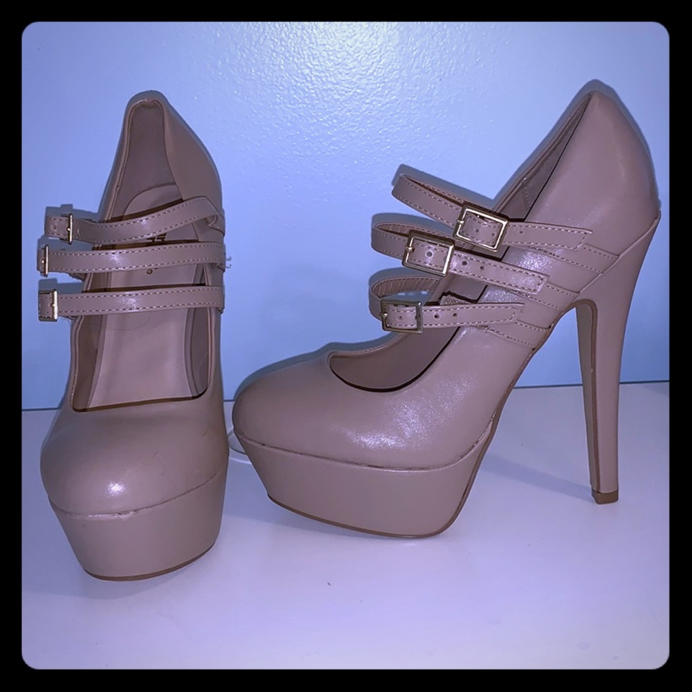 Nude platforms from Charlotte Russe, size 8.